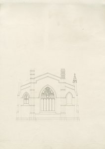 Burton-upon-Trent - Heilige Dreifaltigkeitskirche: Zeichnung von School English