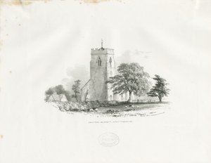 Drayton Bassett Church: Lithographie (vignettierte), nd [ca. 1825-30] (Druck)