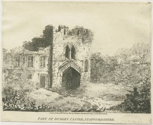 Dudley Castle - Das Torhaus: Lithographie, nd [ca. 1801] (Druck)