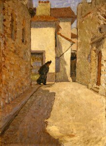 Figur in einer Straße in Dieppe