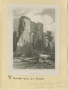 Ingestre - Schloss (Stahlstich) von School English