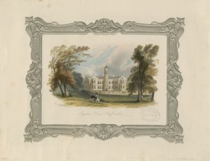 Ingestre Hall (Stahlstich, handkoloriert)