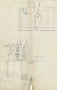 Innenraum der Lichfield Kathedrale - Westende des Chors von School English