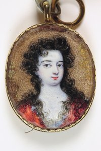 Lady Mary Lennard oder (wahrscheinlich) Lady Anne Lennard in einem roten Kleid von School English