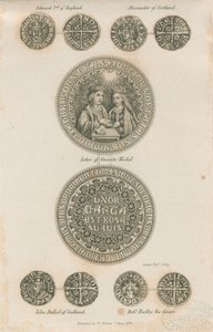 Tutbury - Platte mittelalterlicher Münzen: Gravur, nd [ca. 1832] (Druck)