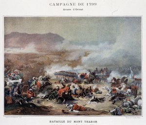 Kampf am Mont Thabor - in „Victoires et Conquêtes des Armées Françaises“, Paris, n.d. von School French