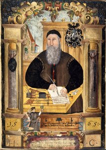 Porträt von Jerome Coeler dem Älteren (gest. 1573) aus einer Sammlung von Memoiren der Familie Coeler, Nürnberg