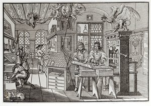 Innenansicht einer Druckerei in Nürnberg von School German