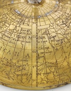 Seltene kontinentale Globuspokal, Norddeutsch oder flämisch, ca. 1600 (Detail) von School German