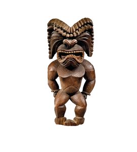 Hawaiianische Figur, Kona-Stil, Darstellung des Kriegsgottes Ku ka ’ili moku, ca. 1780-1820 von School Hawaiian