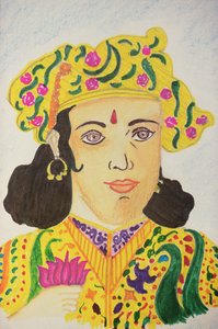 Kaiser Ashoka (Aquarell)