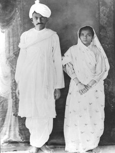 Kasturba und Mahatma Gandhi