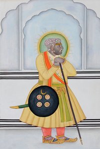 Miniaturmalerei von Mirza Raja Man Singh, Jaipur von School Indian