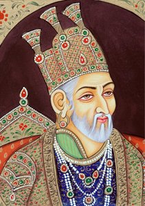 Miniaturmalerei des Mogulkaisers Bahadur Shah Zafar