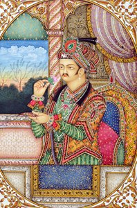 Miniaturmalerei des Mogulkaisers Jahangir, Indien, Asien