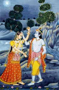Miniaturmalereien von Radha Krishna