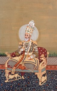 Mogul-Miniaturmalerei Bahadurshah Jafer von School Indian