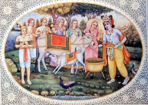 Radha Krishnas Miniaturmalereien