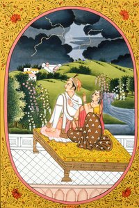 Jahreskalenderbild & Malerei für einen hinduistischen Monat Shravan, Indien von School Indian