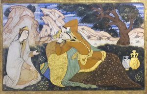 Fresko im Chehel Sotoun Palast, Esfahan, Iran