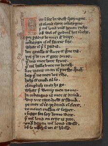 Harley MS 913, f.3r aus Kildare Poems oder Kildare Lyrics