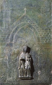Detail von der Tür des Oratoriums des Heiligen Johannes des Evangelisten, Italien (Bronze)