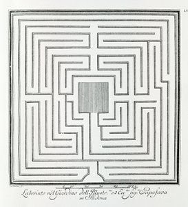 Labyrinth des Gartens der Villa Papafava, Padua, aus "Villen, Gärten und Landschaften in Venedig" von A. Volkamer