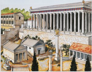 Rekonstruktion des Apollo-Heiligtums, Delphi, 8. bis 3. Jahrhundert v. Chr.