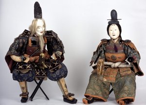 Japanische Puppen aus der Edo-Zeit, die auf der Jungenparty erscheinen. Captier Sammlung. Paris von Japanese School