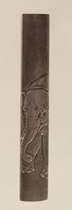 Schwertbeschlag, Edo-Periode 1615-1868 (eingelegtes Bronze) von Japanese School