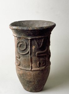 Terrakotta-Gefäß aus Chiba, Jomon-Periode 13.-11. Jahrhundert v. Chr.