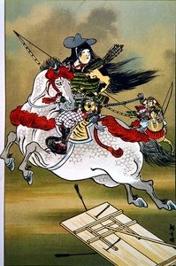 Tomoe, eine mutige Kriegerin Japans während der Genji- und Heishi-Perioden