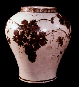 Koreanische Kunst: Porzellankrug aus der Yi-Periode (1392-1910), Duksoo; Museum der Schönen Künste des Palastes
