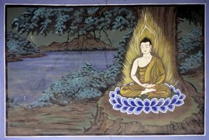 Das Leben des Buddha: Buddha in Meditation - Yongju-Tempel, Region Suwon, Südkorea. von School Korean