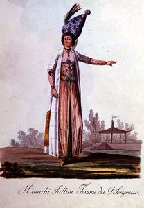 Frau des Sultans, aus einem Album türkischer Kostüme, Ende des 18. Jahrhunderts von School Levantine