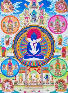 Samantabhadra mit seiner Gefährtin, symbolisiert Einheit mit dem Absoluten (Darstellung)