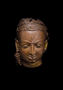 Repoussé-Maske von Shiva, ca. 11. Jahrhundert von School Nepalese
