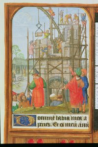 Der Bau des Turms von Babel, Brügge oder Gent, ca. 1500