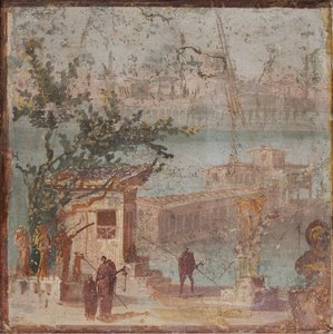 Landschaft mit Statuen von School Roman