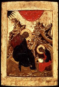 Ikone des Heiligen Johannes des Evangelisten und seines Schülers Prokhor