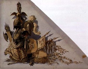 Neoklassizistische Trophäen der Waffen: Europa, ca. 1825