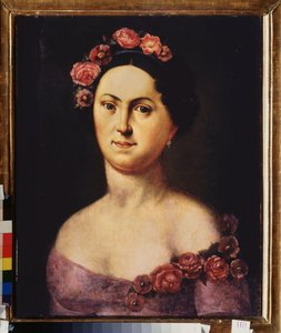 Porträt der Ballerina Avdotia Istomina als Flora von School Russian