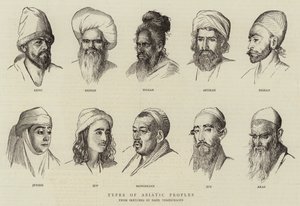 Typen asiatischer Völker (Gravur)