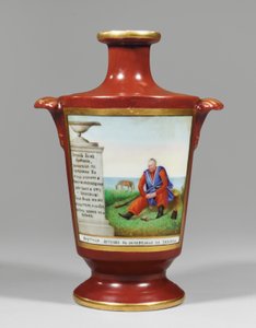 Vase mit Darstellung eines Saporoger Kosaken, ca. 1825