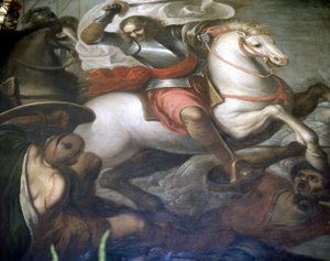 Erscheinung des hl. Jakobus des Großen in der Schlacht von Clavijo von School Spanish