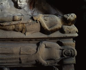 Detail eines Sarkophags