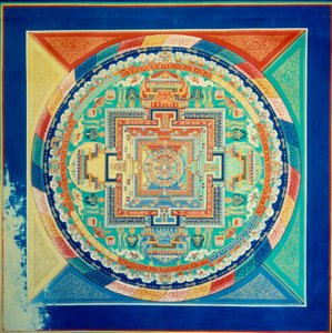 Mandala de Sarvavid Vairocana, Decke des Potala-Palastes in Lhasa, Tibet.