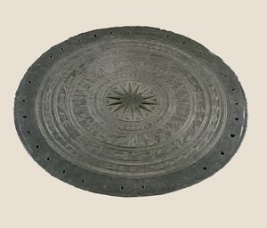 Detail der Oberseite einer Dong Son Trommel, 2.-1. Jahrhundert v. Chr. (Bronze)