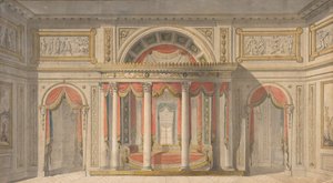 Entwurf für ein Schlafzimmer, 1785-1838 von School of Charles Percier