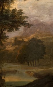 Landschaft mit Schloss in der Ferne, 1725